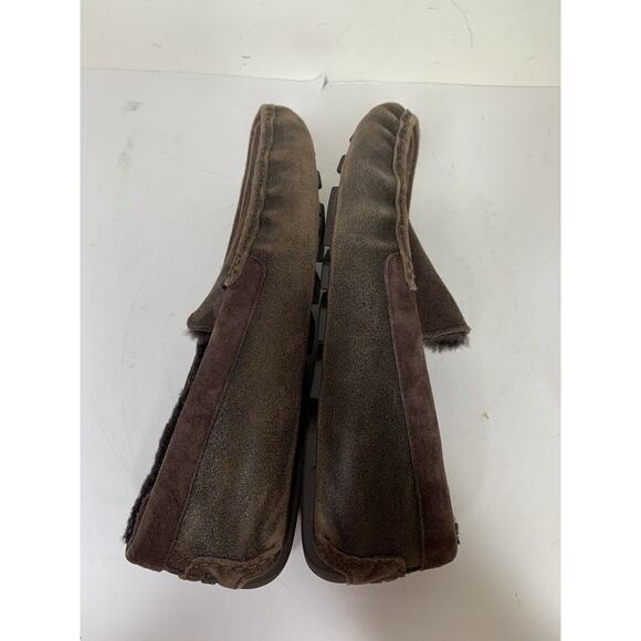 UGG Henrick Mens 9 Driving Loafer Slip On Shoes Dark Brown Suede Leather - Picture 9 of 11